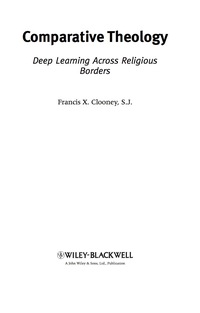 صورة الغلاف: Comparative Theology: Deep Learning Across Religious Borders 1st edition 9781405179744