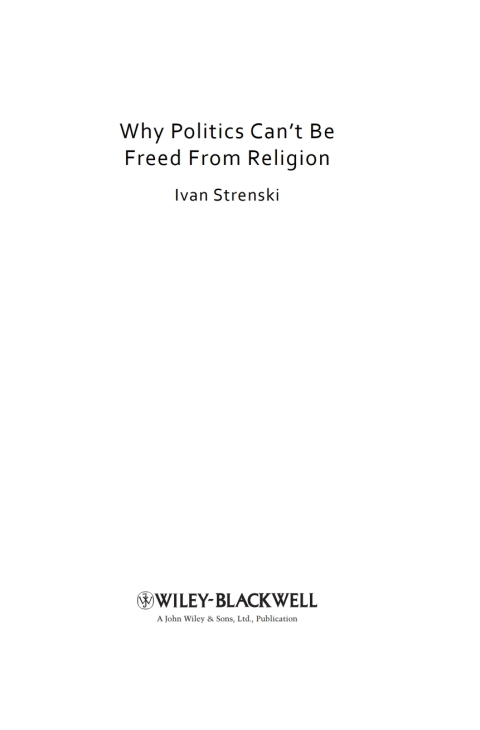 Cover image for book Why Politics Can't Be Freed From Religion