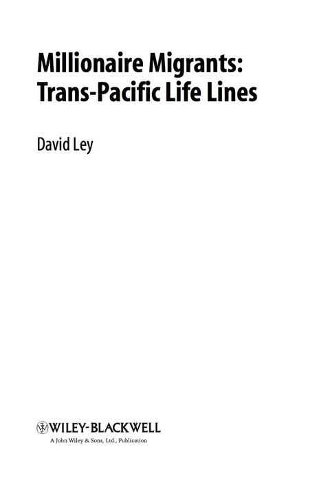 Cover image for book Millionaire Migrants: Trans-Pacific Life Lines