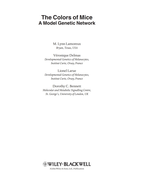 Cover image for book The Colors of Mice: A Model Genetic Network