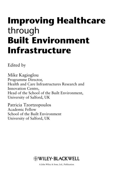 Cover image for book Improving Healthcare through Built Environment Infrastructure