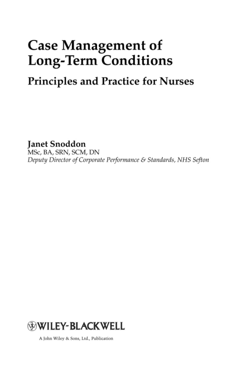 Cover image for book Case Management of Long-term Conditions