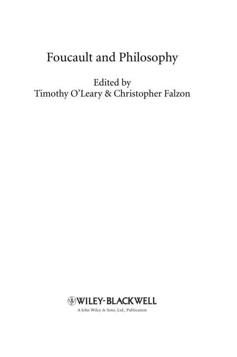 Foucault and Philosophy 