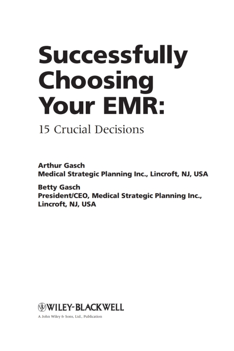 Cover image for book Successfully Choosing Your EMR