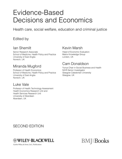Cover image for book Evidence-based Decisions and Economics