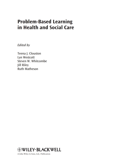 Cover image for book Problem Based Learning in Health and Social Care