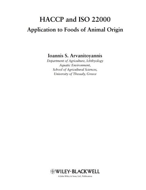 Cover image for book HACCP and ISO 22000