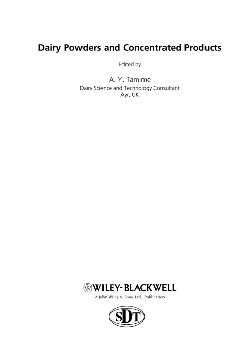 Cover image for book Dairy Powders and Concentrated Products