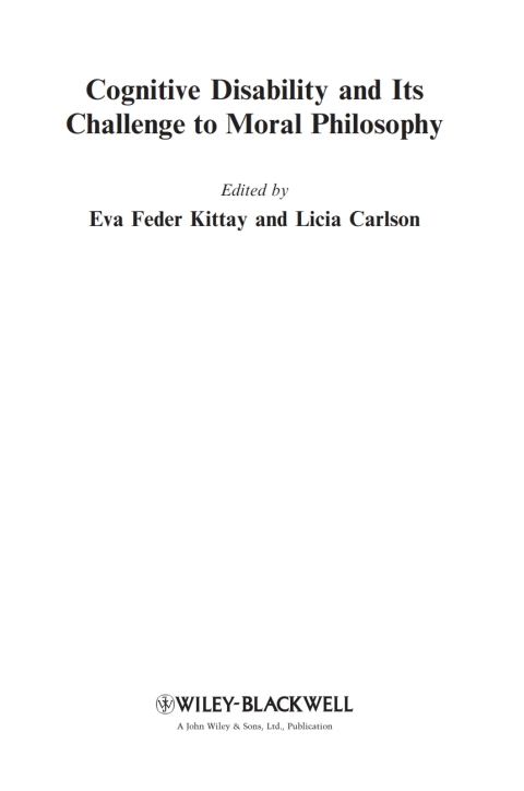 Cover image for book Cognitive Disability and Its Challenge to Moral Philosophy