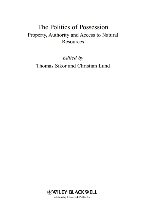 Cover image for book The Politics of Possession