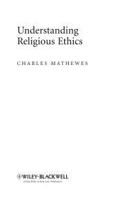 Cover image: Understanding Religious Ethics 1st edition 9781405133517