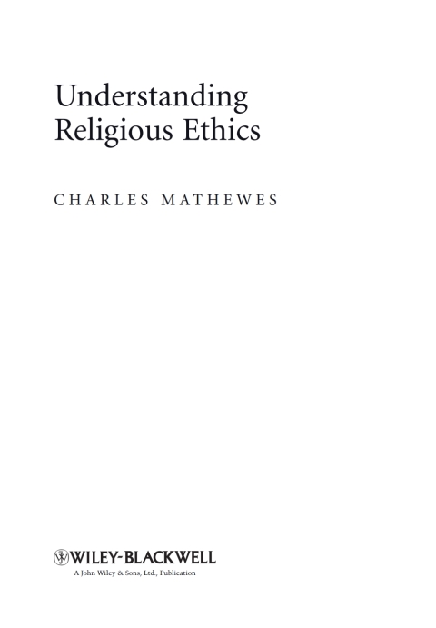 Cover image for book Understanding Religious Ethics