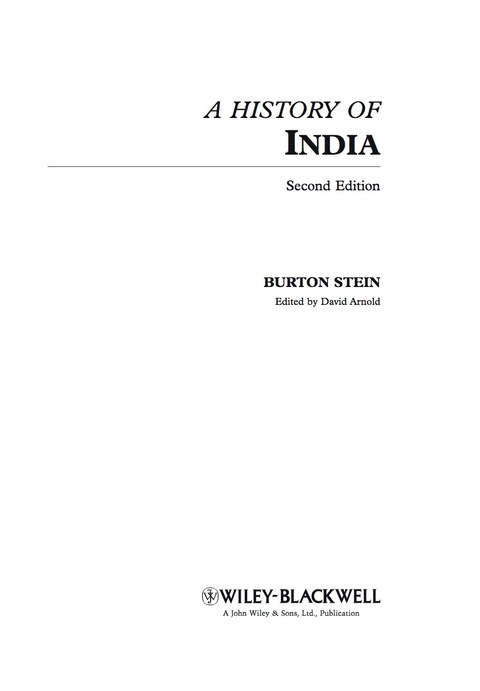 Cover image for book A History of India, 2nd Edition