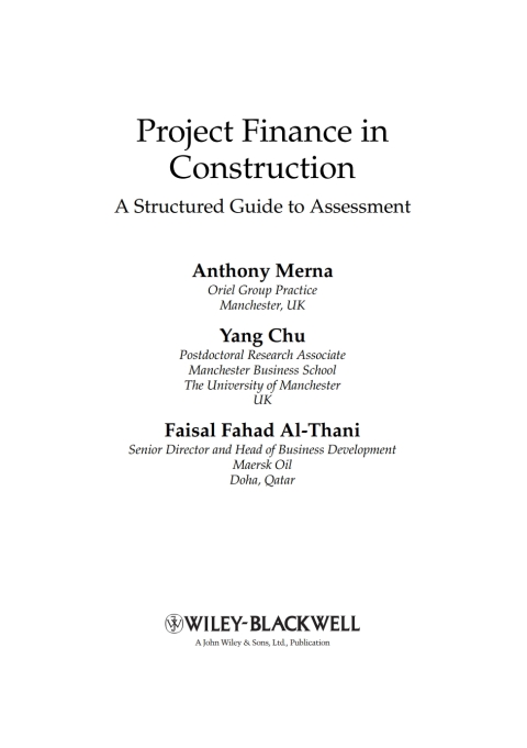 Project Finance in Construction: A Structured Guide to Assessment 