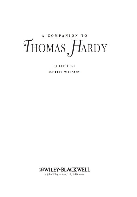 Cover image for book A Companion to Thomas Hardy