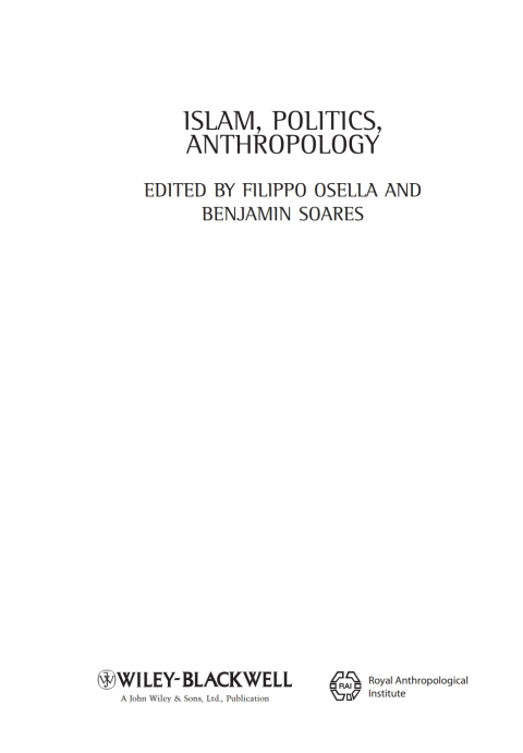 Cover image for book Islam, Politics, Anthropology