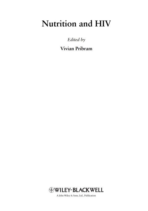 Cover image for book Nutrition and HIV