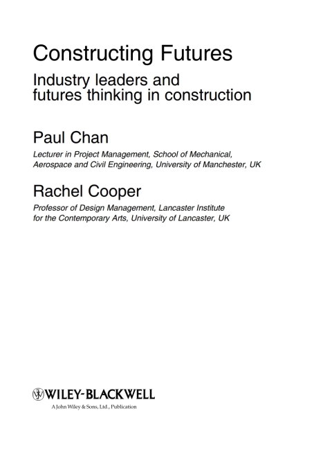 Constructing Futures: Industry leaders and futures thinking in construction 