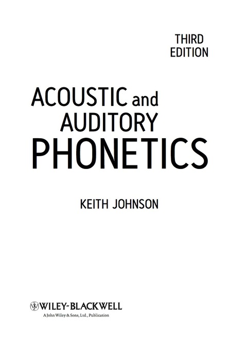 Cover image for book Acoustic and Auditory Phonetics