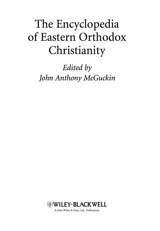 Encyclopedia of Eastern Orthodox Christianity