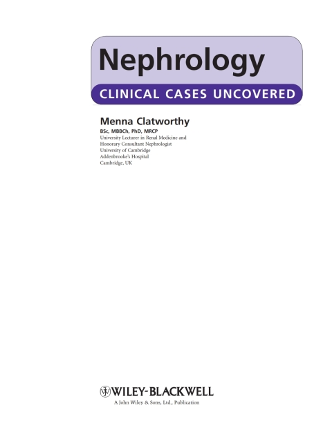 Cover image for book Nephrology: Clinical Cases Uncovered