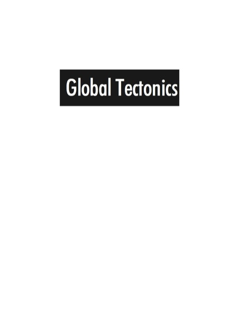 Cover image for book Global Tectonics