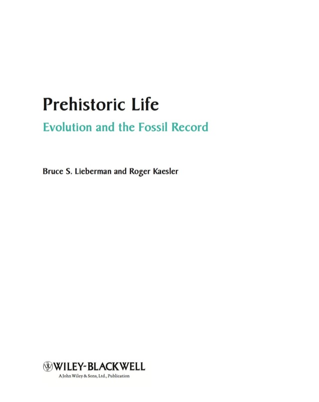 Prehistoric Life Evolution and the Fossil Record