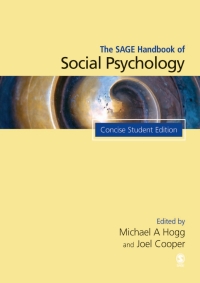 Cover image: The SAGE Handbook of Social Psychology 1st edition 9781412945356