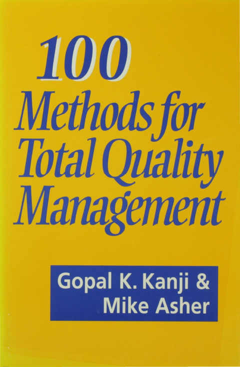 Cover image for book 100 Methods for Total Quality Management