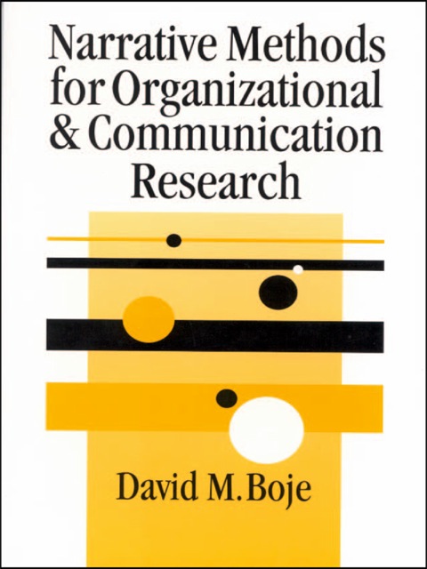 Cover image for book Narrative Methods for Organizational & Communication Research