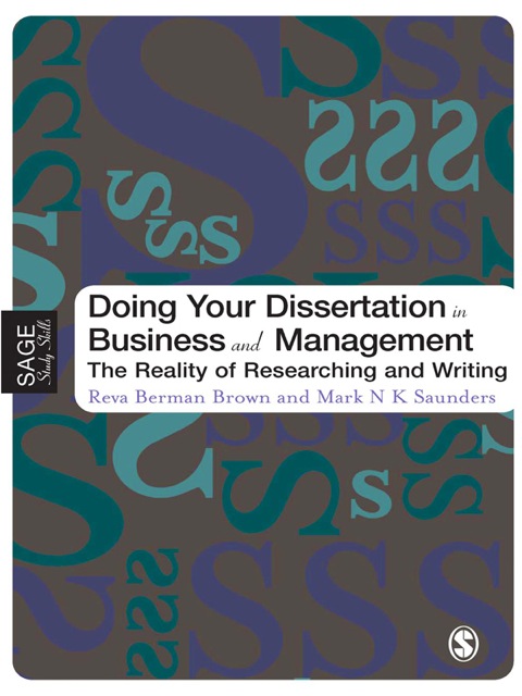 Doing Your Dissertation in Business and Management 