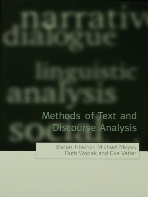 Methods of Text and Discourse Analysis 