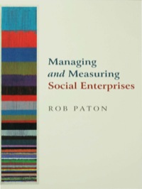 Cover image: Managing and Measuring Social Enterprises 1st edition 9780761973645