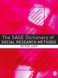 Cover image: The SAGE Dictionary of Social Research Methods 1st edition 9780761962977