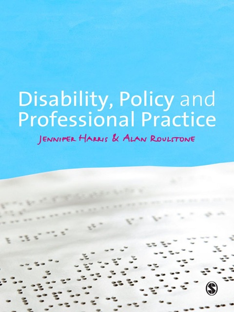 Cover image for book Disability, Policy and Professional Practice
