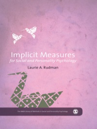 Cover image: Implicit Measures for Social and Personality Psychology 1st edition 9780857024022