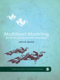 Cover image: Multilevel Modeling for Social and Personality Psychology 1st edition 9780857024015