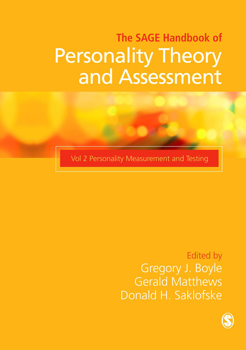 Cover image for book The SAGE Handbook of Personality Theory and Assessment