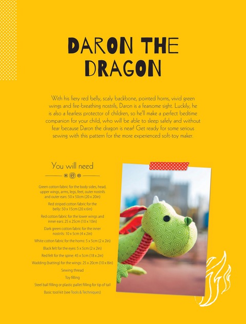 Cover image for book Daron the Dragon Soft Toy Pattern