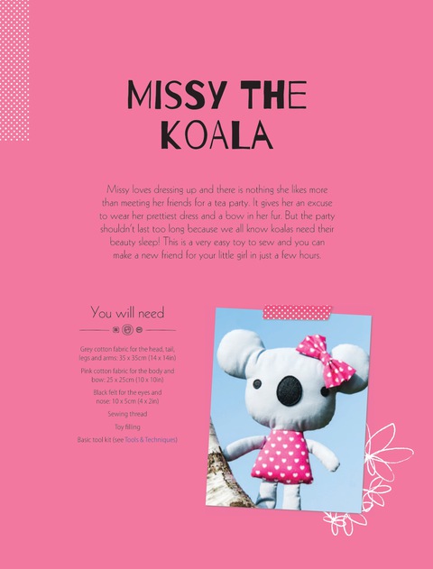 Cover image for book Missy the Koala Soft Toy Pattern