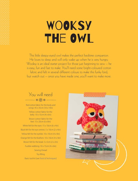 Cover image for book Wooksy the Owl Soft Toy Pattern