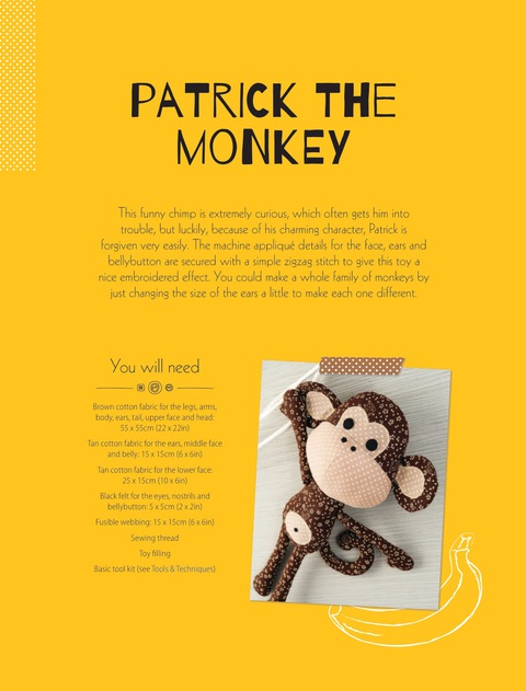 Cover image for book Patrick the Monkey Soft Toy Pattern