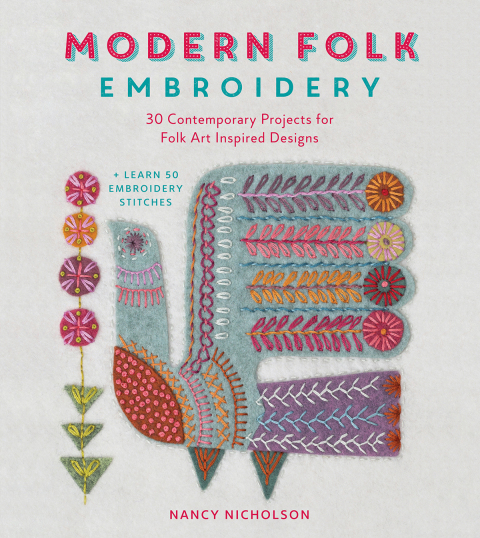 Cover image for book Modern Folk Embroidery