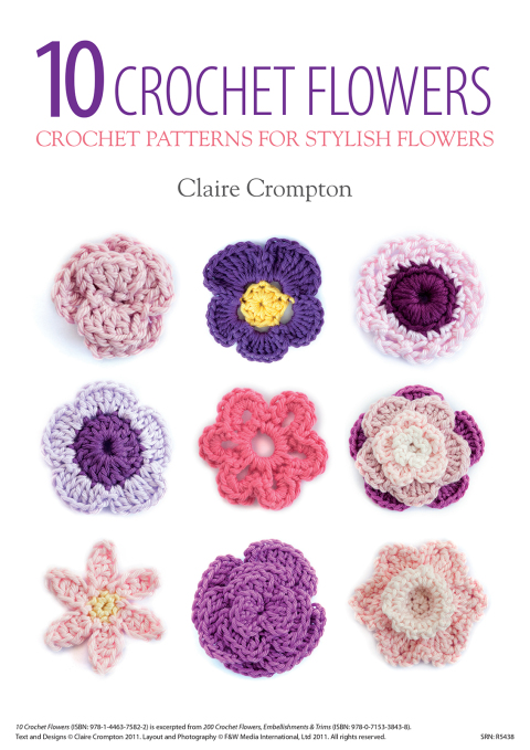 Cover image for book 10 Crochet Flowers