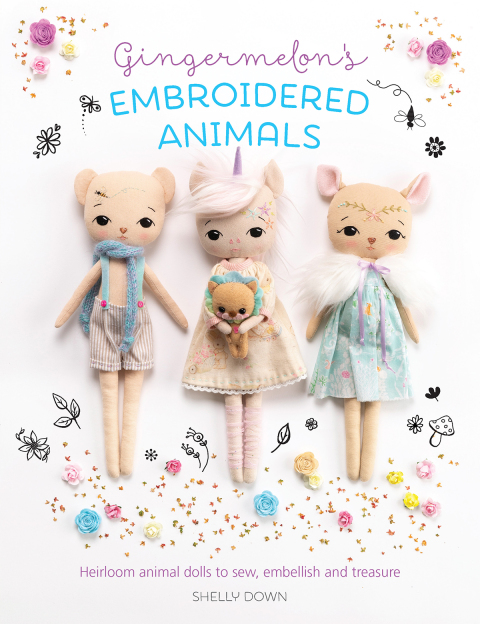 Cover image for book Gingermelon's Embroidered Animals