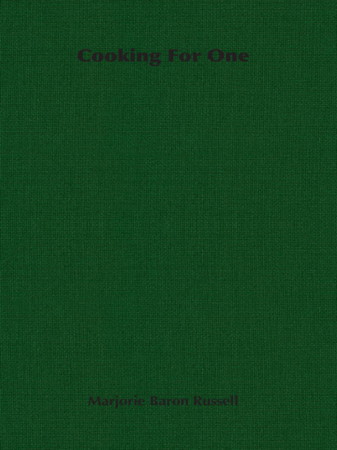 Cover image for book Cooking For One