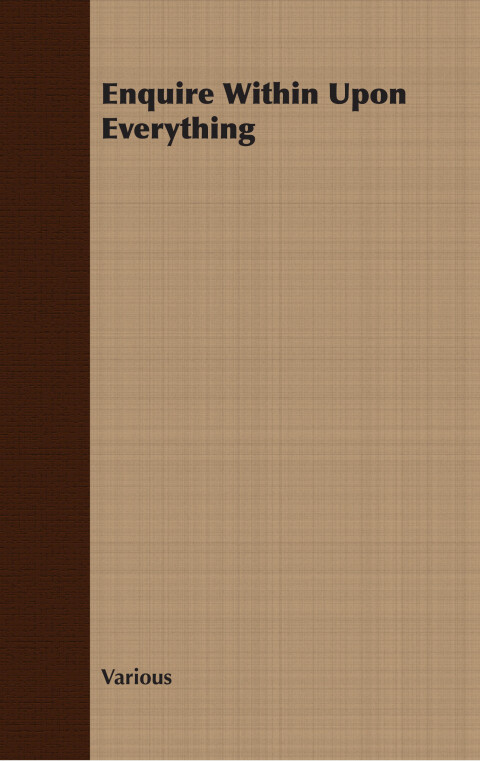Cover image for book Enquire Within Upon Everything