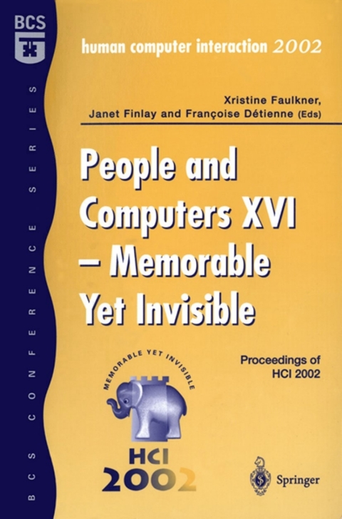 Cover image for book People and Computers XVI - Memorable Yet Invisible