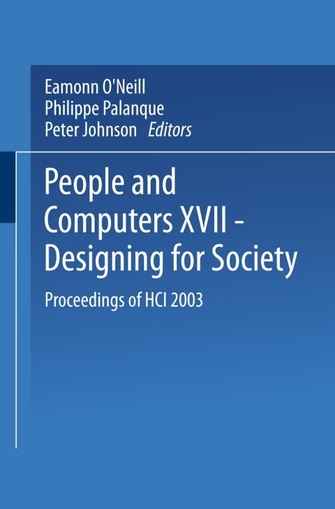 Cover image for book People and Computers XVII — Designing for Society
