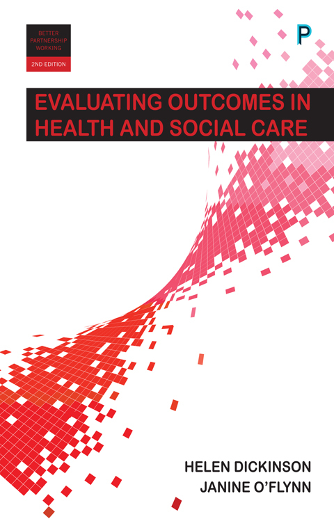 Cover image for book Evaluating Outcomes in Health and Social Care